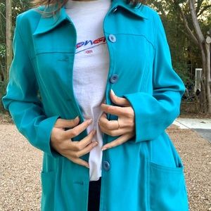 THRIFTED Blue Overcoat/Button up